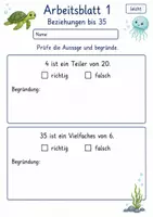 Vorschau - Arbeitsblätter - Teiler und Vielfache | Mathematik Klasse 4 | 10 Arbeitsblätter als PDF - Seite 1