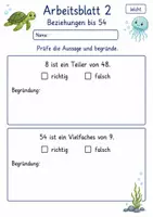 Vorschau - Arbeitsblätter - Teiler und Vielfache | Mathematik Klasse 4 | 10 Arbeitsblätter als PDF - Seite 2