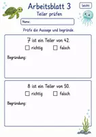 Vorschau - Arbeitsblätter - Teiler und Vielfache | Mathematik Klasse 4 | 10 Arbeitsblätter als PDF - Seite 3