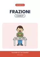 anteprima - Esercizi - 🔢 Frazioni classe quarta: 10 schede di matematica - Pagina di copertina