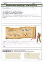 Vorschau - Arbeitsblätter - Schrift im Alten Ägypten Hieroglyphen AB2 Schreiber Klasse 5 - Seite 2