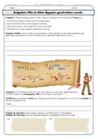 Vorschau - Arbeitsblätter - Schrift im Alten Ägypten Hieroglyphen AB2 Schreiber Klasse 5 - Seite 3