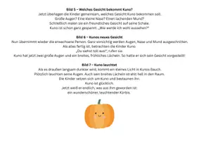 Vorschau - Arbeitsblätter - Kamishibai Kürbis schnitzen 🎃 | Kürbis Kuno bekommt ein Gesicht | Kita & Kindergarten - Seite 2