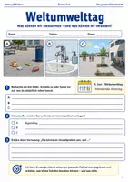 Vorschau - Arbeitsblätter - Weltumwelttag Arbeitsblatt Klasse 5–6 - Deckblatt