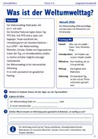Vorschau - Arbeitsblätter - Weltumwelttag Arbeitsblatt Klasse 5–6 - Seite 1