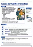 Vorschau - Arbeitsblätter - Weltflüchtlingstag Arbeitsblatt Klasse 5–6 - Seite 1