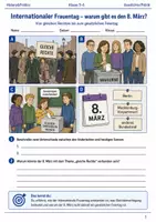 Vorschau - Arbeitsblätter - Internationaler Frauentag Arbeitsblatt Klasse 5–6 - Deckblatt