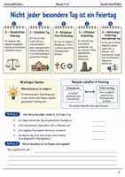 Vorschau - Arbeitsblätter - DACH Jahreskalender Projekt Klasse 5–6 - Seite 1