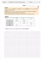 Vorschau - Arbeitsblätter - Mathearbeit Klasse 8_Prozent- und Zinsrechnung - Deckblatt