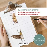 Vorschau - Arbeitsblätter - Symmetrie mit Käfern – Achsensymmetrie im Raster - Deckblatt