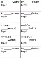 Voorbeeld - Duits Invulkaartjes regelmatige ww - Pagina 1