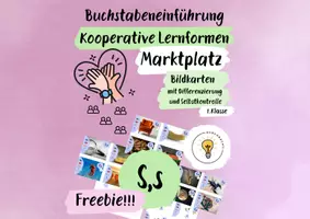 Vorschau - Fördermaterial/Inklusion - Buchstabeneinführung S - Buchstabe S - Marktplatz S: Freebie - Deckblatt
