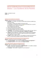 Aperçu - Préparation de séance / Séance complète - Atelier Les Gardiens de la Planète - Page 1