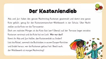 Vorschau - Spiele - Herbst Escape Room Grundschule, Digitale Tafelbilder mit Rätseln, Quiz & Bewegungsspiel, Klasse 1, Klasse 2, Fächerübergreifend - Seite 2