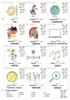 anteprima - Audio - Flashcards di inglese MATERIE SCOLASTICHE/SCHOOL SUBJECTS - Pagina 1