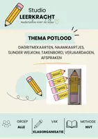 Voorbeeld - Pakket thema potlood - bewerkbaar - Voorblad