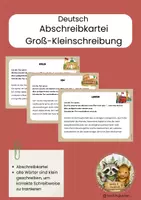 Vorschau - Arbeitsblätter - Abschreibkartei zum Trainieren der Groß- und Kleinschreibung - Deckblatt