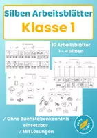 Vorschau - Arbeitsblätter - Materialpaket Silben Klasse 1 Spiele Übungsheft - Seite 1