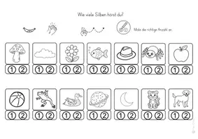 Vorschau - Arbeitsblätter - Materialpaket Silben Klasse 1 Spiele Übungsheft - Seite 2