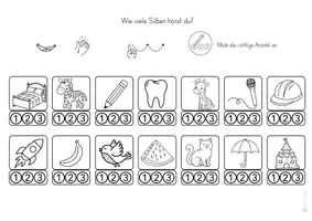 Vorschau - Arbeitsblätter - Materialpaket Silben Klasse 1 Spiele Übungsheft - Seite 3