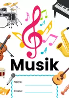 Vorschau - Mal- und Bastelvorlagen - Musik-Deckblätter für Grundschule & Musikunterricht (PDF) - Deckblatt