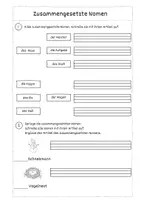 Vorschau - Arbeitsblätter - Zusammengesetzte Nomen - Arbeitsblatt mit Zusatz-AB | Differenzierung | DaZ - Seite 2