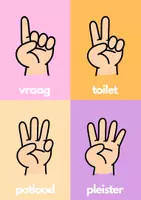 Voorbeeld - Poster handsignalen in de klas - Voorblad