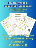 Vorschau - Arbeitsblätter - Sight Words & Erstlesen (PreK–Klasse 1 / ESL) – Arbeitsblätter & Suchsel - Deckblatt