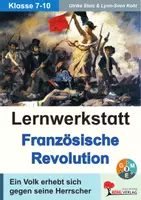 Vorschau - Arbeitsblätter - Lernwerkstatt Französische Revolution | Geschichte Klasse 7-10 Sekundarstufe | Bastille, Ludwig XVI, Jakobiner, Robespierre, Menschenrechte | differenzierte Arbeitsblätter Kopiervorlagen mit Lösungen - Deckblatt