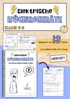 Vorschau - Unterrichtsreihen - Elektrische Küchengeräte | Merkheft | Lernzielkontrolle | inkl. Lösungen - Deckblatt