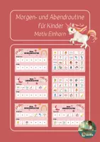 Vorschau - Anderer Materialtyp - Routineplan Morgen- und Abendroutine für Kinder Motiv Einhorn - Deckblatt