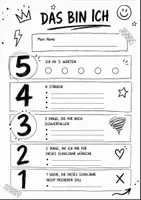 Vorschau - Arbeitsblätter - Startklar Sek I – Kennenlern-Steckbrief & positive Affirmationen | Freebie - Seite 1