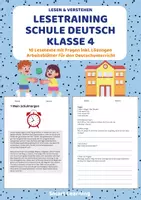 Vorschau - Stundenentwürfe - Lesetraining Schule Klasse 4 – Leseverständnis mit Lösungen - Deckblatt