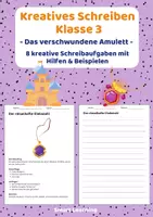 Vorschau - Stundenentwürfe - Kreatives Schreiben Klasse 3 | Schreibaufgaben mit Hilfen & Beispielen - Deckblatt