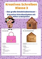 Vorschau - Stundenentwürfe - Kreatives Schreiben Klasse 3 | 🔍 Das große Detektivabenteuer - Deckblatt