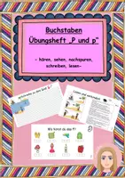 Vorschau - Arbeitsblätter - Buchstaben Übungsheft P und p Anfangsunterricht - Deckblatt