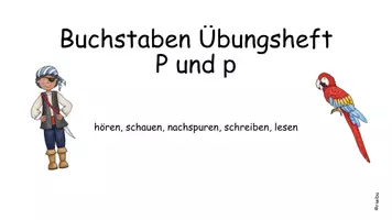 Vorschau - Arbeitsblätter - Buchstaben Übungsheft P und p Anfangsunterricht - Seite 1