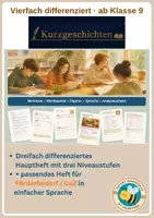 Vorschau - Unterrichtsreihen - Kurzgeschichten - Hauptheft (dreifach differenziert) + passendes Förderheft / DaZ-Heft - Deckblatt