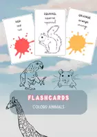 anteprima - Flashcard - CARTE PER APPRENDERE: ANIMALS AND COLORS - Pagina di copertina