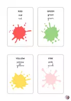 anteprima - Flashcard - CARTE PER APPRENDERE: ANIMALS AND COLORS - Pagina 1