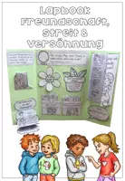 Vorschau - Arbeitsblätter - Lapbook - Freundschaft, Streit & Versöhnung - Bastelvorlage - Seite 1
