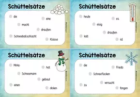 Vorschau - Fördermaterial/Inklusion - Schüttelsätze Winter - Sätze bilden - Seite 2