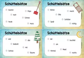 Vorschau - Fördermaterial/Inklusion - Schüttelsätze Winter - Sätze bilden - Seite 3