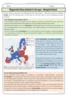Vorschau - Arbeitsblätter - Regionale Unterschiede Disparitäten in der EU – Irland | Klasse 9–10 - Seite 1