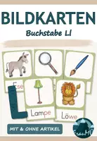 Vorschau - Bildkarten - Bildkarten Buchstabeneinführung - Buchstabe L l | Klasse 1 - Deckblatt