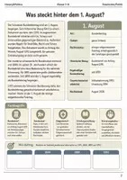 Vorschau - Arbeitsblätter - Schweizer Bundesfeiertag Arbeitsblatt Klasse 7–8 - Seite 1