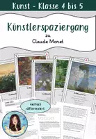 Vorschau - Stundenentwürfe - Künstlerspaziergang - Claude Monet (vierfach differenziert) - Deckblatt