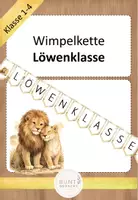 Vorschau - Poster - Dekoration Wimpelkette Klassentier Löwe - Deckblatt