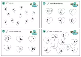 Vorschau - Fördermaterial/Inklusion - Freiarbeitsmaterial Mathe Klasse 1 – über 40 Mathekarten - Seite 3