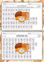 Vorschau - Arbeitsblätter - Arbeitsblätter zum Fingeralphabet der Gebärdensprache – Thema (In der Bäckerei) - Seite 1